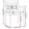 vidaXL Matgrupp f&ouml;r tr&auml;dg&aring;rden med m&ouml;rkgr&aring; dynor 5 delar massiv teak