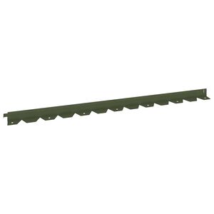 vidaXL Kant f&ouml;r gr&auml;smatta 10 st 102 x 4 x 4 cm St&aring;l Olivgr&ouml;n