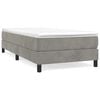 vidaXL Boxspring-s&auml;ngram ljusgr&aring; 80x200 cm sammet