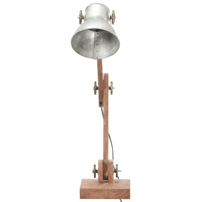 vidaXL Skrivbordslampa industriell silver rund 58x18x90 cm E27