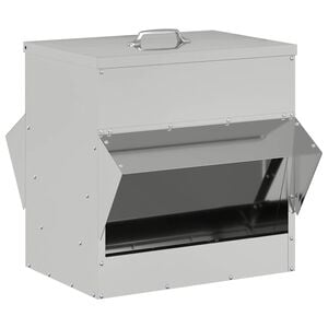 vidaXL H&ouml;nsfodertr&aring;g Silver 40,5 x 45 x 41 cm Galvaniserat St&aring;l