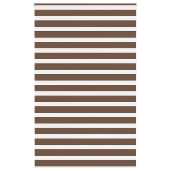 vidaXL Rullgardin zebra brun 145x230 cm tyg bredd 140,9 cm polyester