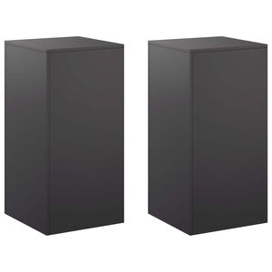 vidaXL V&auml;xtst&auml;ll 2 pcs Svart 40 x 40 x 80 cm St&aring;l