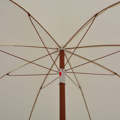 vidaXL Parasoll med stålstång 180 cm sand