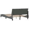 vidaXL Bed Frame without Mattress "Hanko" Dark Grey 140x190 cm Fabric