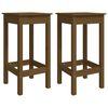 vidaXL Barstolar 2 st honungsbrun 40x40x78 cm massiv furu