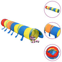 vidaXL Lektunnel med 250 bollar flerfärgad 245 cm polyester