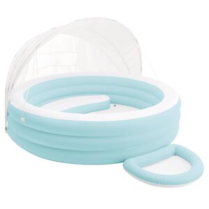 INTEX Pool Lounge Float med Parasoll 277 x 221 x 137 cm Rund f&ouml;r