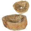 vidaXL Handfat 45x35x15 cm fossilsten gr&auml;ddvit