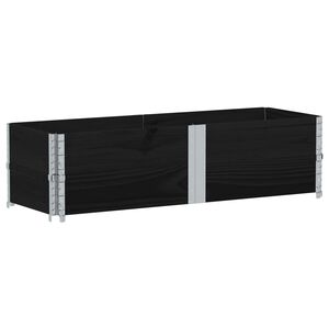 vidaXL Odlingsl&aring;da svart 150x50 cm massiv furu