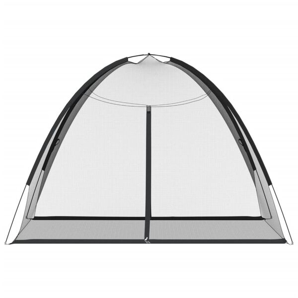 vidaXL Myggn&auml;t med d&ouml;rrar 220 mesh svart 200x150x140 cm