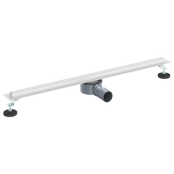 vidaXL 360&deg; Duschavlopp med smal modell Silver 80 cm