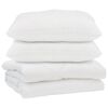 vidaXL Dunt&auml;cke med kudde 3 pcs Vit Mikrofiber