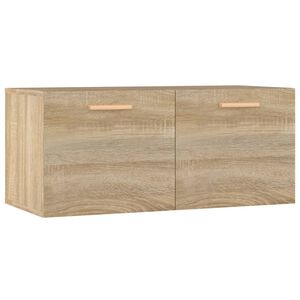 vidaXL V&auml;ggsk&aring;p sonoma-ek 80x35x36,5 cm konstruerat tr&auml;