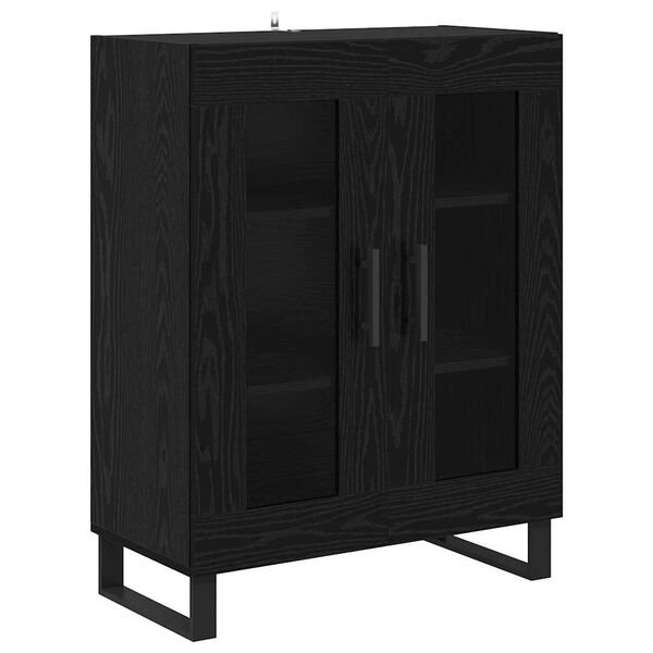 vidaXL Sideboard Svart Ek 69,5 x 34 x 90 cm Konstruerat tr&auml;