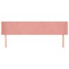 vidaXL S&auml;nggavel med kanter rosa 183x16x78/88 cm sammet