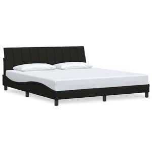 vidaXL Bed Frame without Mattress "Hanko" Black 180x200 cm Fabric