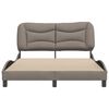 vidaXL Bed Frame without Mattress "Hvar" Taupe 140x200 cm Fabric