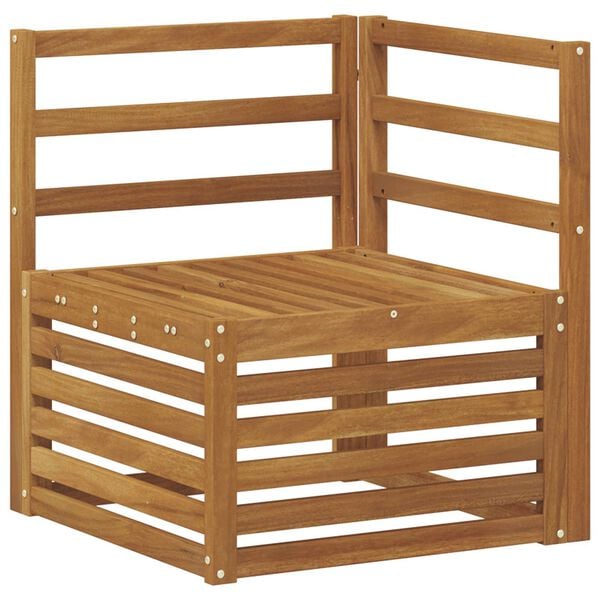 vidaXL Soffgrupper 9 pcs Naturf&auml;rg Massivt Akaciatr&auml;