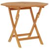 vidaXL Hopf&auml;llbart tr&auml;dg&aring;rdsbord 85x85x76 cm massiv teak