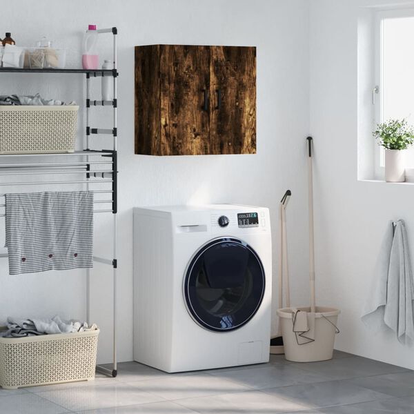 vidaXL V&auml;ggsk&aring;p r&ouml;kf&auml;rgad ek 60x31x60 cm konstruerat tr&auml;