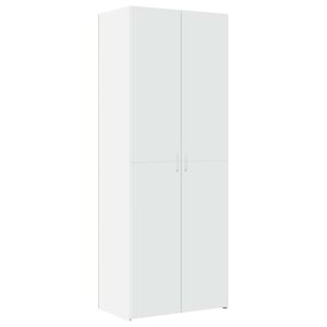 vidaXL H&ouml;gsk&aring;p vit 70x42,5x185 cm konstruerat tr&auml;
