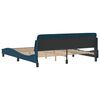 vidaXL Bed Frame with Headboard "Dover" Blue 180x200 cm Velvet
