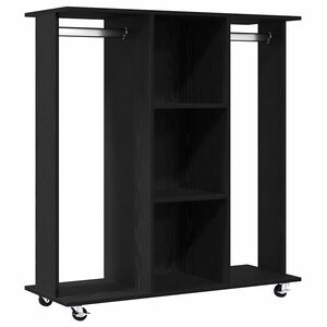 vidaXL Garderob med hylla Svart ek 102 x 38 x 110 cm Konstruerat tr&auml;