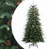 vidaXL Plast Hingad Julgran 150 cm 150 LED-lampor Varmvit PE & PVC