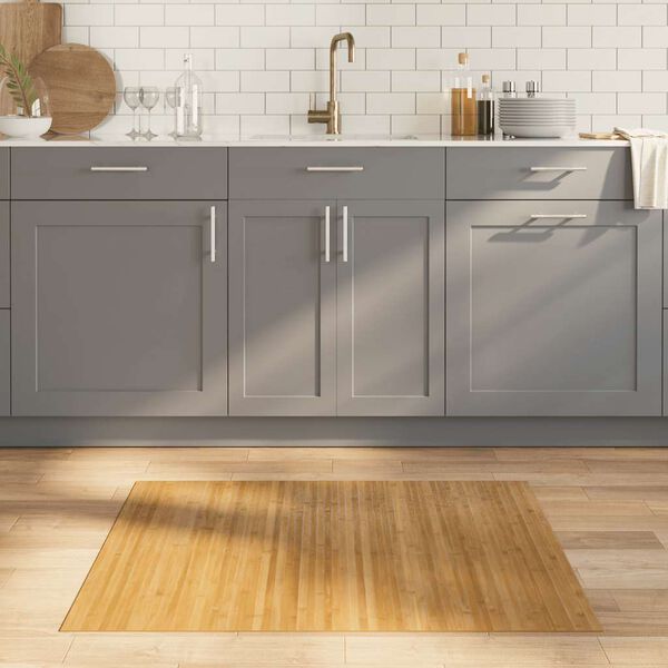 vidaXL Matta rektangul&auml;r naturlig 80x100 cm bambu