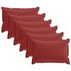 vidaXL Kudd&ouml;verdrag 6 st HOUTEN Vinr&ouml;d 50 x 80 cm Polyester