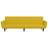 vidaXL B&auml;ddsoffa 2-sits gul sammet