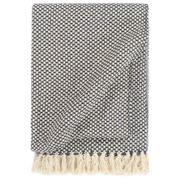 vidaXL Filt bomull 220x250 cm marinbl&aring;