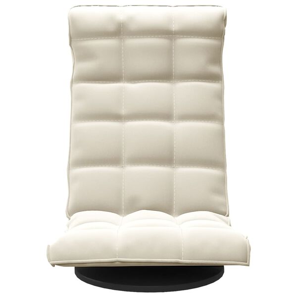 vidaXL Snurrbar golvstol gräddvit sammet