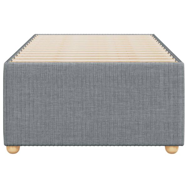 vidaXL Sängram utan madrass ljusgrå 90x200 cm tyg