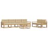 vidaXL Utomhussoffset 6 st Vit och Beige