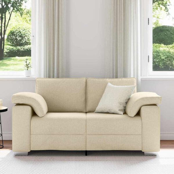 vidaXL Soffa Kr&auml;m 160 x 77 x 82 cm tyg