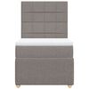 vidaXL Rams&auml;ng med madrass taupe 90x200 cm tyg