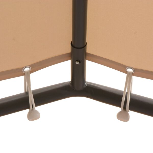 vidaXL Paviljong 3x3 m stål beige