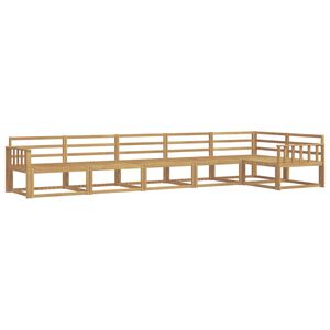 vidaXL Utomhussoffset 6 pcs Vit 406 x 168,5 x 73 cm Massivt Akaciatr&auml;
