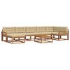 vidaXL Utomhussoffset med kudde 8 pcs Naturlig och Beige