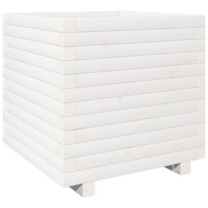 vidaXL Odlingsl&aring;da vit 50x50x49,5 cm massiv furu