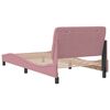 vidaXL Bed Frame without Mattress Pink 100x200 cm Velvet