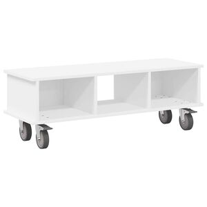 vidaXL TV-b&auml;nk 100 x 35 x 35 cm Vit Konstruerat tr&auml;