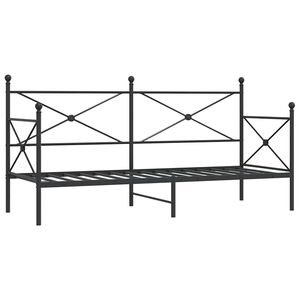vidaXL Dagb&auml;dd utan madrass svart 80x200 cm st&aring;l