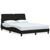 vidaXL Bed Frame without Mattress Black 140x200 cm Fabric
