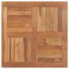 vidaXL Bordsskiva massiv teak fyrkantig 80x80x2,5 cm