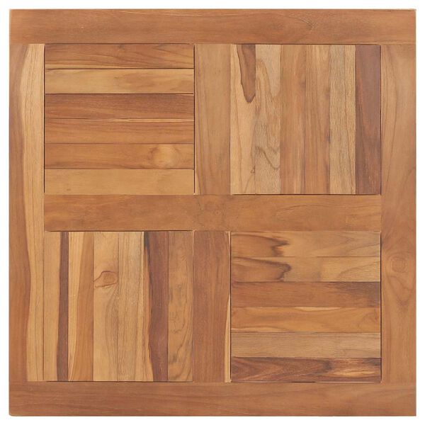 vidaXL Bordsskiva massiv teak fyrkantig 80x80x2,5 cm