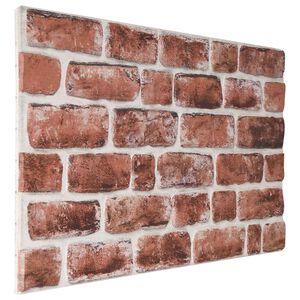 vidaXL V&auml;ggpaneler 10 st 100 x 50 cm M&ouml;rkbrun och Vit EPS Skum