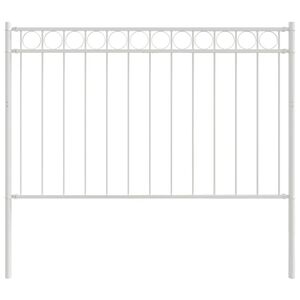 vidaXL Staketdel ASSEN Vit 170 x 130 cm St&aring;l